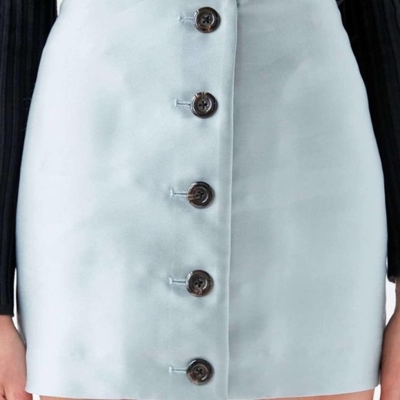 Urban Outfitters Florence Taffeta Button Mini Skirt - Picture 2 of 9